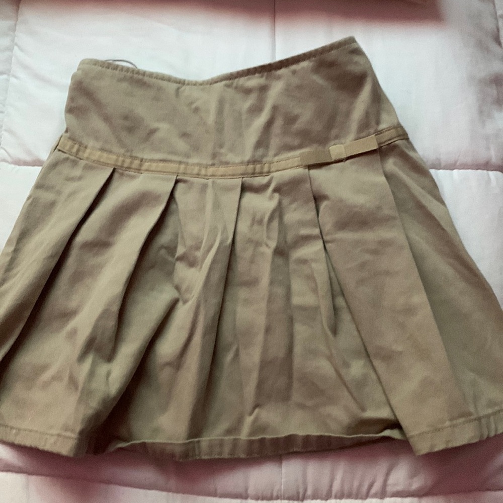 Khaki Pleated Skirt, brand : French Toast